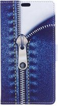 LG V10 - Flip hoes cover case - PU leder - PC - Jeans Rits