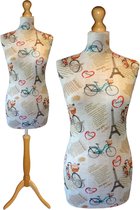 Paris gazette paspop met licht bruine sparkling driepoot  44/46