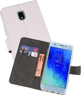 Booktype Telefoonhoesjes - Bookcase Hoesje - Wallet Case -  Geschikt voor Samsung Galaxy J3 2018 - Wit