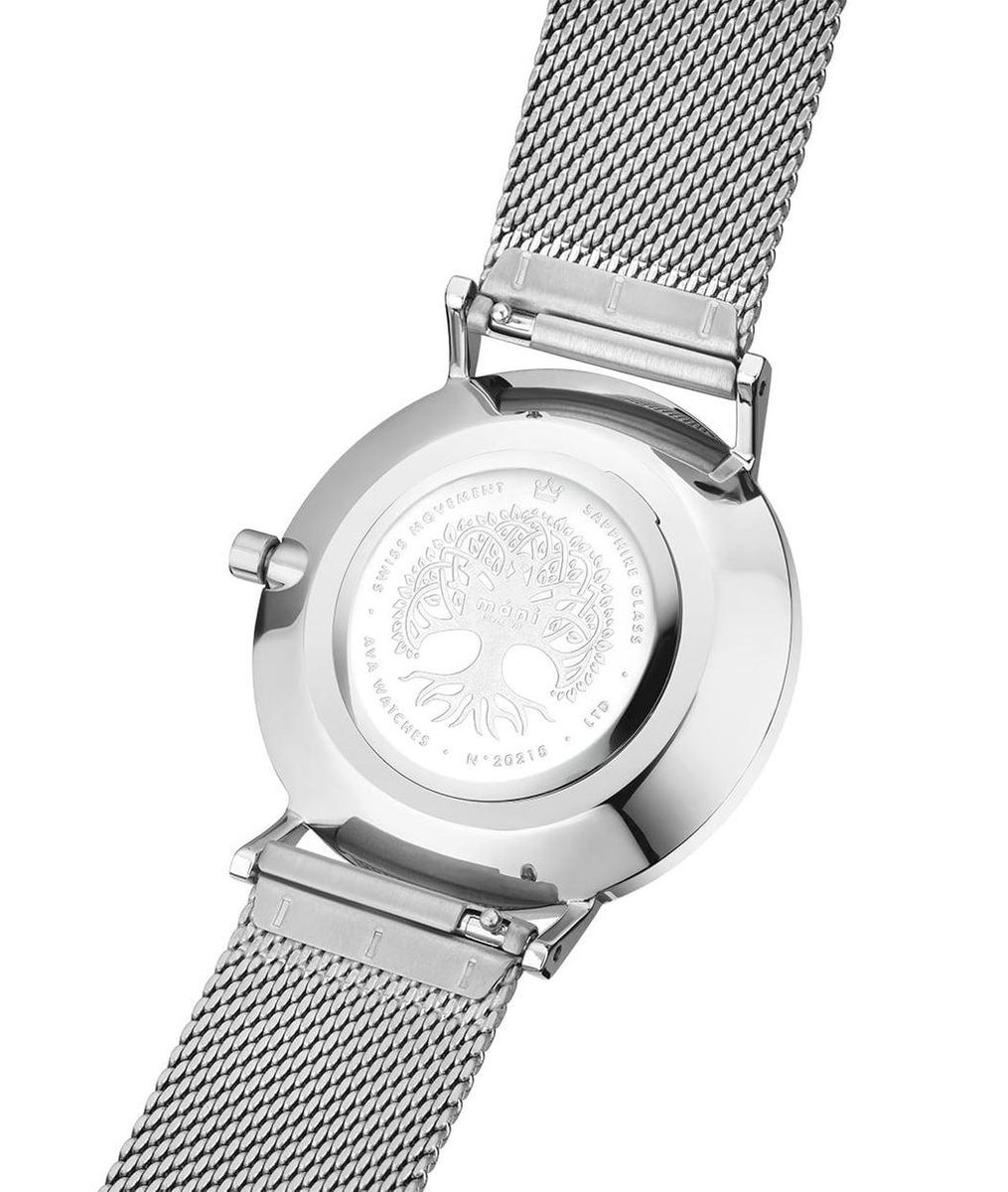 AVA Mani Silver Vit Dameshorloge Staal Zilverkleurig O 38mm Limited Edition bol