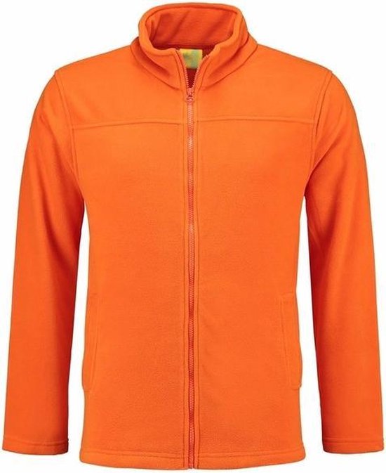 Oranje fleece vest met rits voor volwassenen M (38/50)