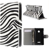 Zebra agenda wallet hoesje Microsoft Lumia 532