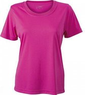 James nicholson Dames t-shirt sport jn357 roze maat m