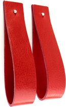 NOOBLU leren ophanglus - SLING 3,5 cm - maat M - rood (2)