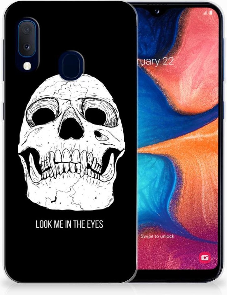Silicone Back Case Samsung Galaxy A20e Skull Eyes