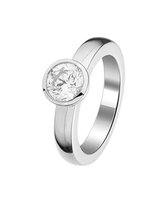 The Jewelry Collection Ring Zirkonia - Zilver Gerhodineerd