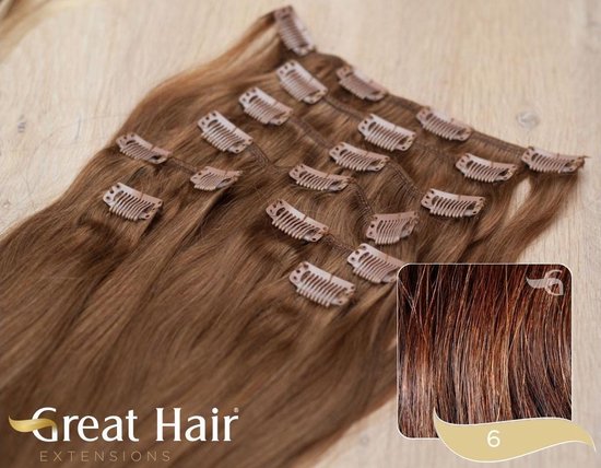 Vervreemden acre paling Great Hair Full Head Clip In - 50cm - wavy - #6 | bol.com
