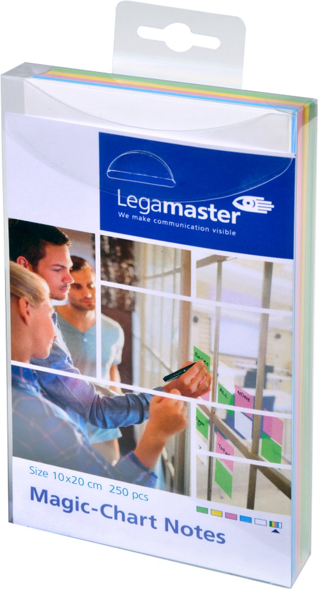 Legamaster Magic-Chart notes 10x20cm assorti 250st