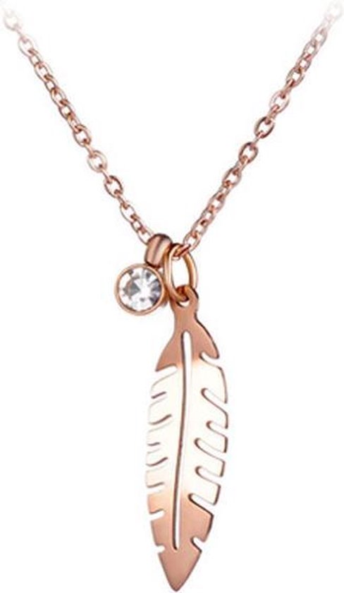 Cilla Jewels ketting mozaiek Leaf rosegoud Verguld