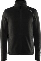 Craft Noble Zip Jacket Heavy Knit Fleece Men Zwart maat XXL