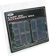 NGT Carp Rig Accessory Box Tacklebox - 17 compartimenten - 170 stuks - Bruin
