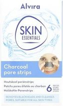 Alvira Skin essentials Charcoal pore strips - 6 stuks