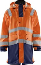 Blåkläder 4306-2003 Regenjas High Vis Oranje/Marineblauw maat XL