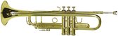 DIMAVERY trompet muziekinstrumenten -TP-20 Bb - Trumpet - Goud - Inclusief koffer en mondstuk