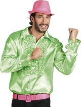 3 stuks: Party shirt - limoen groen - XL - maat 54-56