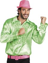 3 stuks: Party shirt - limoen groen - Large - maat 50-52