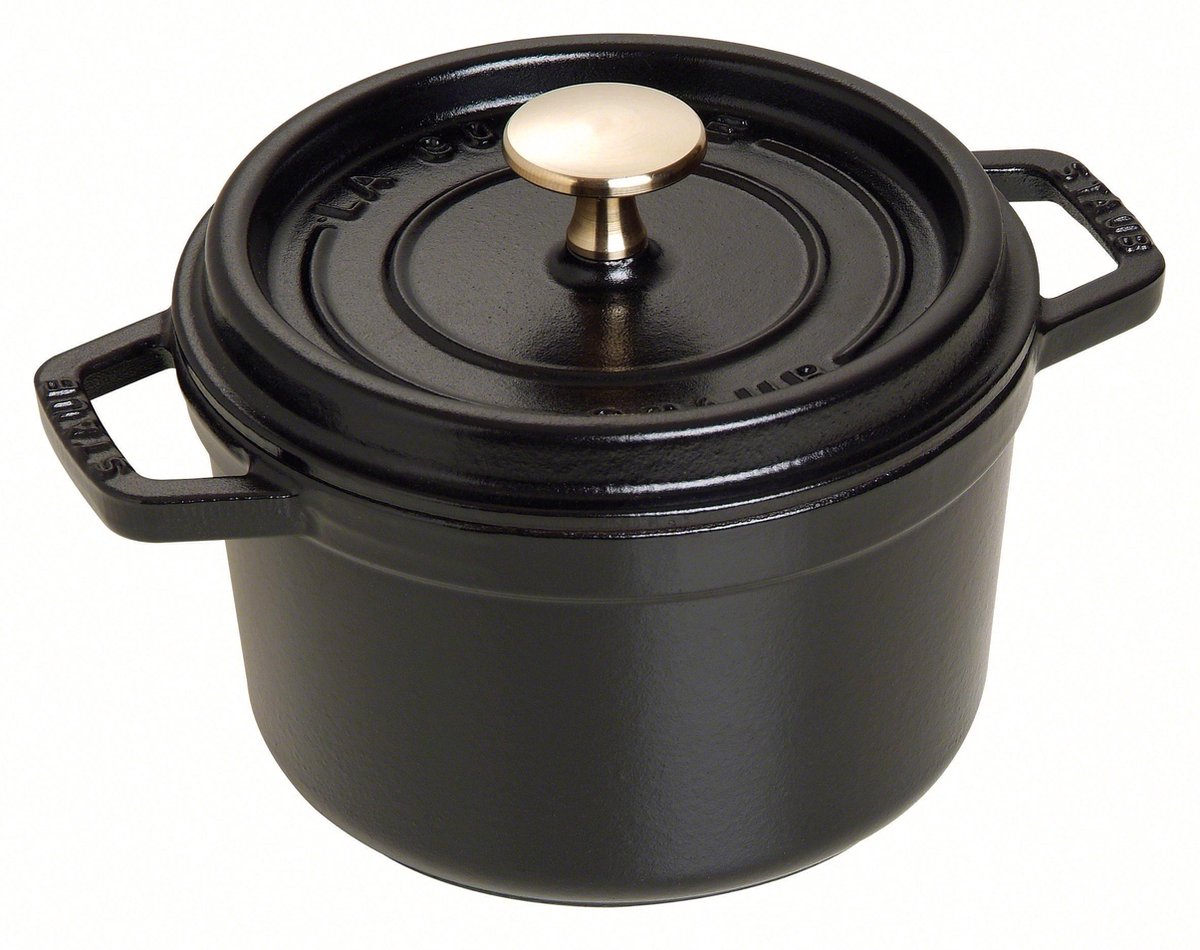 Staub Braadpan Cocotte Zwart - ø 16 cm / 1.2 liter