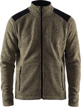 Craft Noble Zip Jacket Heavy Knit Fleece Men Groen maat L