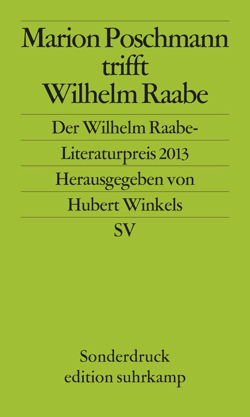 Marion Poschmann trifft Wilhelm Raabe - cover
