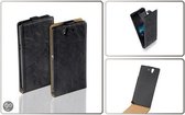 Vintage Flip Case Leder Cover Hoesje Sony Xperia Z Dark