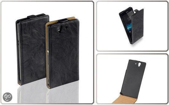 Grillig Houden roterend Vintage Flip Case Leder Cover Hoesje Sony Xperia Z Dark | bol.com