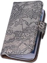 Lace Zwart Samsung Galaxy Note 3 Neo Book/Wallet Case/Cover