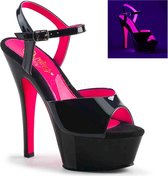 EU 38 = US 8 | KISS-209TT | 6 Heel, 1 3/4 PF Two Tone Ankle Strap Sandal