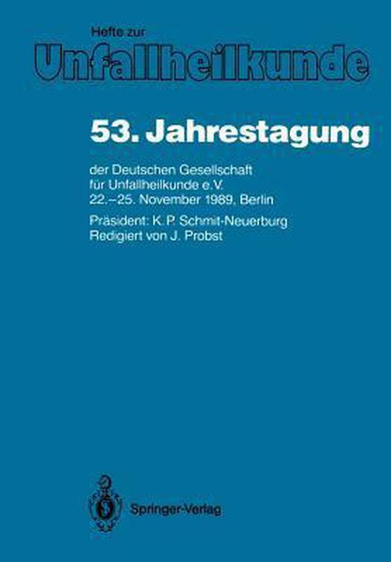 53. Jahrestagung Der Deutschen Gesellschaft Für Unfallheilk ... - cover
