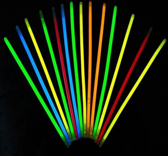 XL Glow In The Dark Sticks - Breekstaafjes - Armband Kniklichtjes - Lichtgevende Breeklichtjes Breaklights - Glowsticks - 100 Stuks - Samti