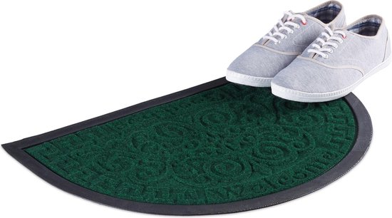 relaxdays deurmat rubber - Welcome Goodbye - halfronde voetmat -  schoonloopmat 40 x 60... | bol.com