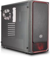 Cooler Master MasterBox E500L Red w/full window sidepanel