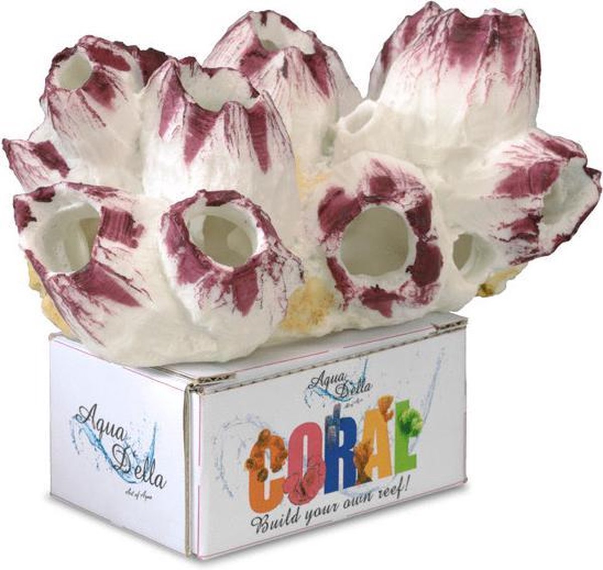 Ebi Decor Koraal L 13.5x12.5x9.5 cm Paars Wit