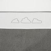 Meyco Clouds ledikant laken - 100x150 cm - Grijs