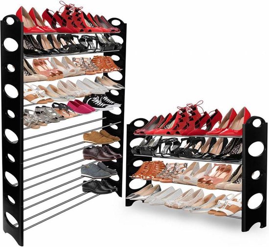 Schoenenrek - schoenenkast opbergen - voor 50 paar - 156 x 96 cm - DisQounts bol.com