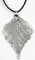Metalen bladeren, afm 2,5-5 cm, verzilverd, 4 assorti