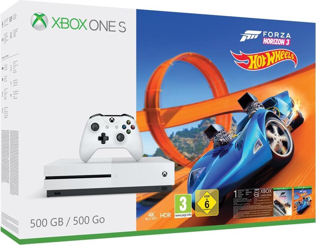 Xbox One S console 500 GB + Forza Horizon 3 Hot Wheels - Microsoft