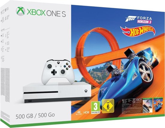 Xbox One S console 500 GB + Forza Horizon 3 Hot Wheels