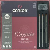 CANSON Grafiet teken box  3 potloden + tekenblok 180 gr. + kneed gom 400015766