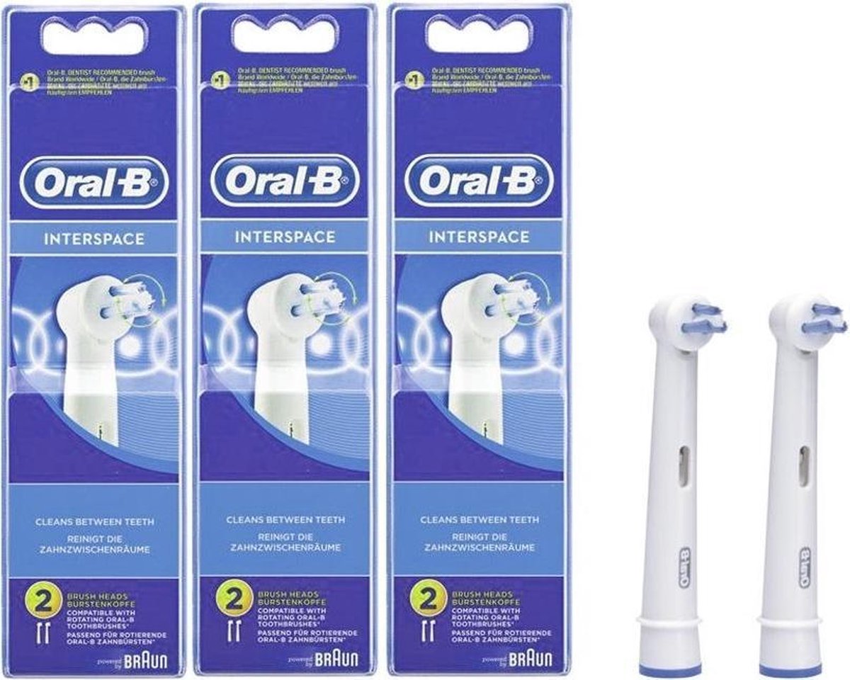 Oral-B Opzetborstels Interspace - 3 x 2 Stuks - Voordeelverpakking