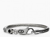 SILK Jewellery - Zilveren Armband - Roots - 330BLK.19 - Maat 19