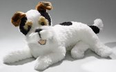 Liggende pluche knuffel fox terrier 42 cm