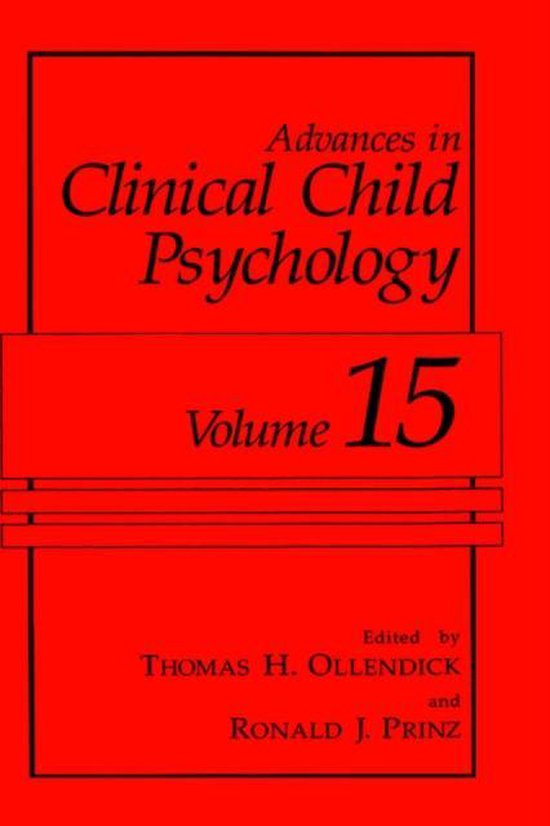 Advances in Clinical Child Psychology - cover