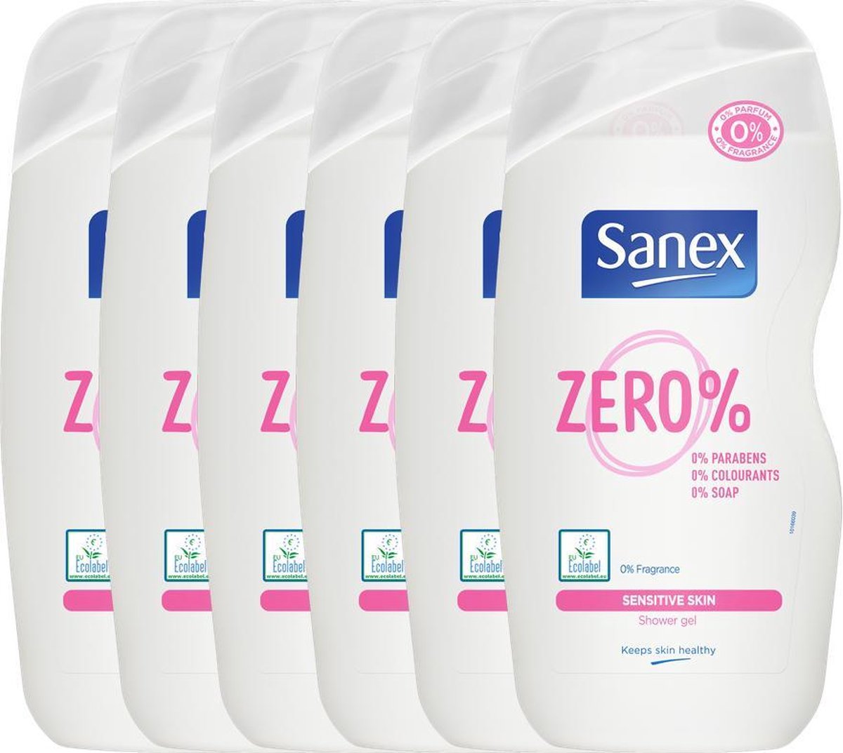 blad draagbaar Inspecteur Sanex Zero % - Douchegel voor de Gevoelige Huid 6 x 500 ml | bol.com