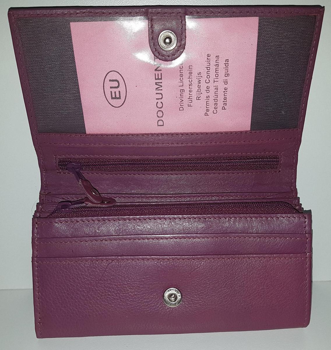 Dames Overslagportemonnee - Raspberry