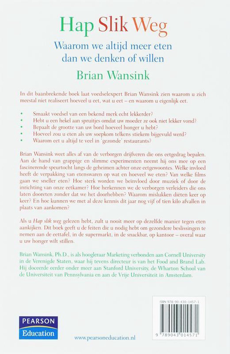 Hap slik weg - back cover
