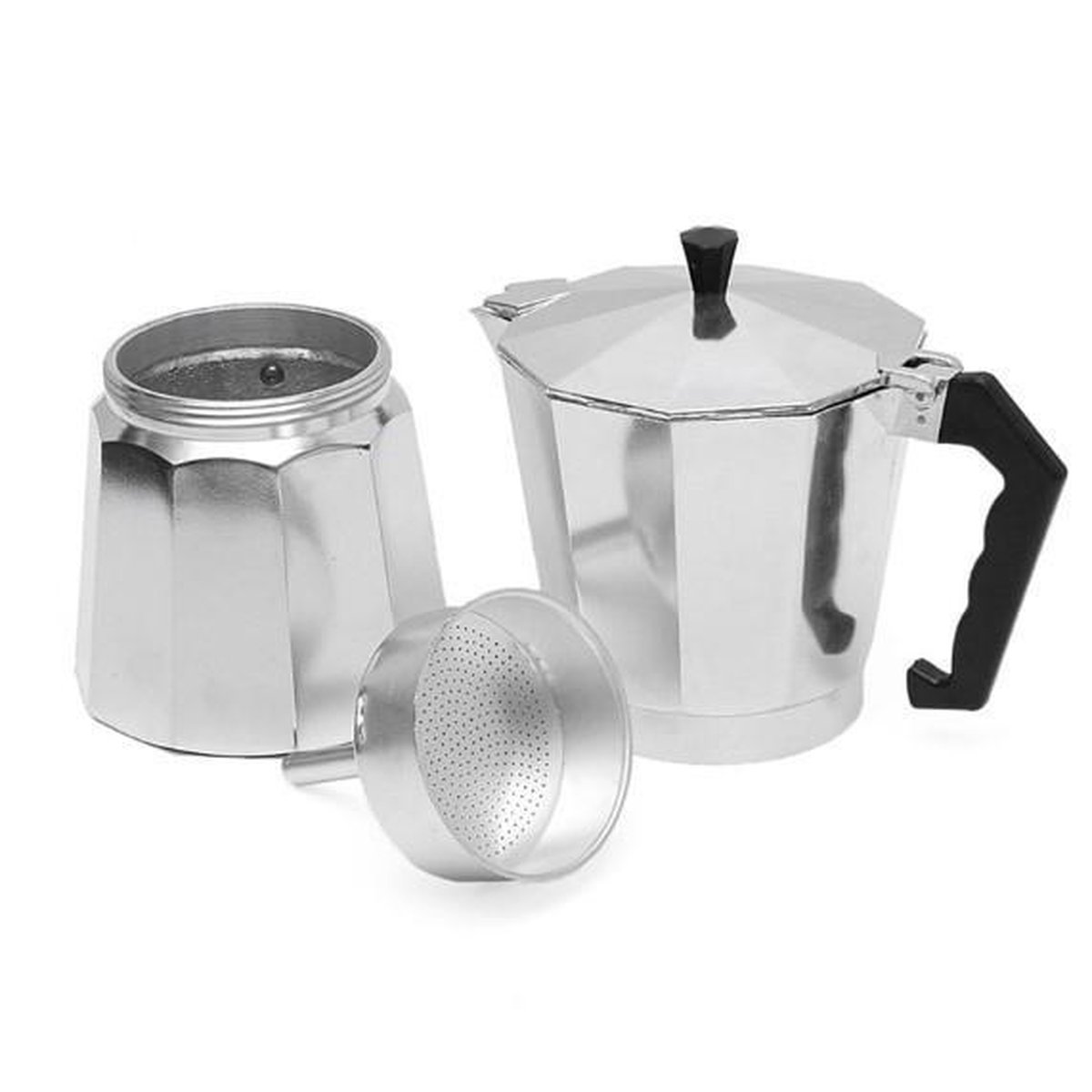 Espressomaker, Italiaanse draagbare roestvrijstalen mokka-koffiepot