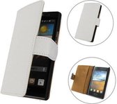 TCC Luxe hoesje LG Optimus L3 Book Case Flip Cover E400 - Wit