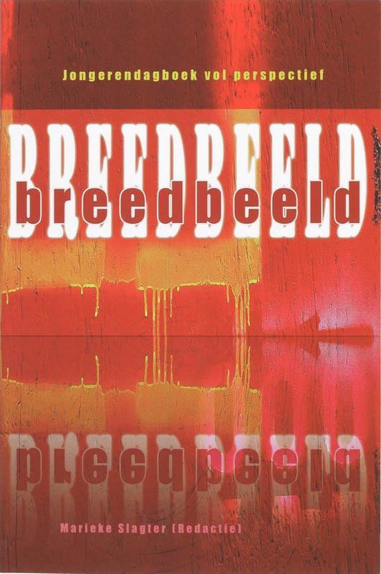 Boekomslag met rode en oranje achtergrond, titel BREEDBEELD in witte letters.
