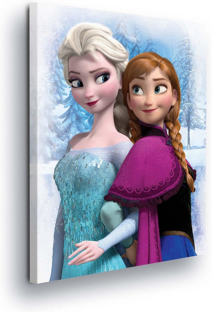 Disney Frozen Elsa Anna Canvas Print 100cm X 75cm 