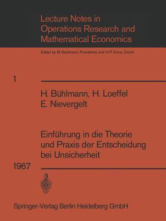 Einführung in Die Theorie Und Praxis Der Entscheidung Bei U ... - cover